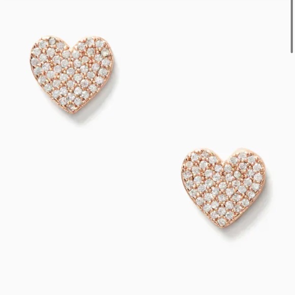 Kate Spade Yours Truly Pave Heart Studs - Picture 2 of 7